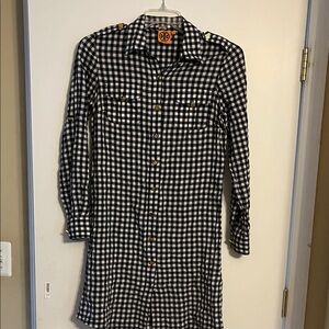 Tory Burch Black and White Gingham womens dress